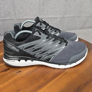 Fila Mens Indus Coolmax Gray‎ 1SR20883-409 Black Running Shoes Sneakers Size 11